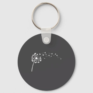 Heart Dandelion Flower Love Cute Valentines Day Wo Keychain