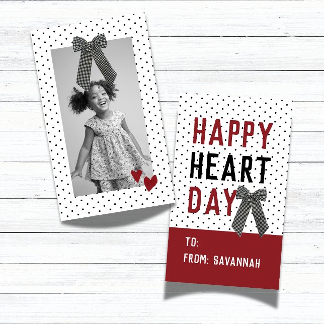 Heart Day Polka Dot Valentines Classroom Card (Heart Day Polka Dot Valentines Classroom Card)