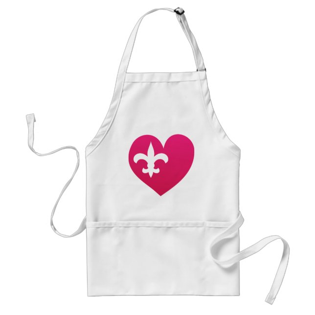 Heart de Lis Adult Apron (Front)
