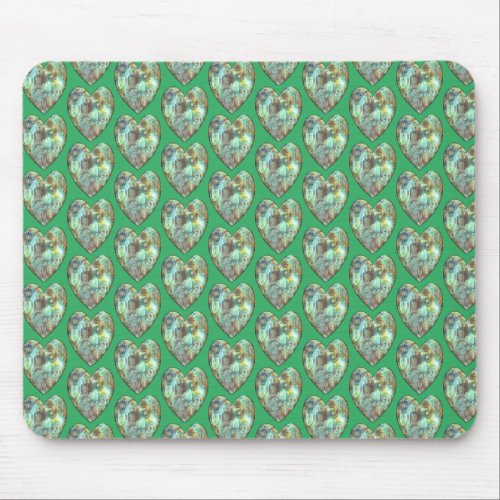 Heart decoration in oriental style mouse pad