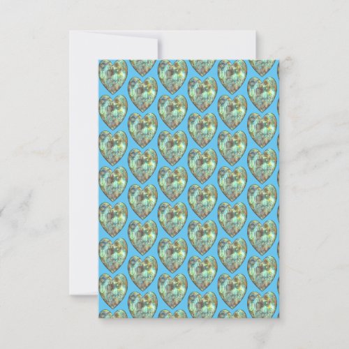 Heart decoration in oriental style thank you card