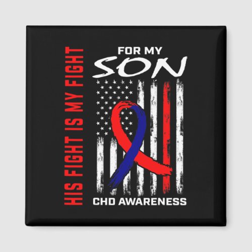 Heart Defect Chd Awareness Son Usa American Flag  Magnet