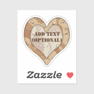 Heart Desert Camouflage Sticker