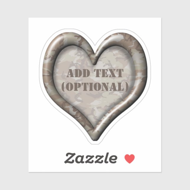 Heart Desert Camouflage Sticker (Sheet)