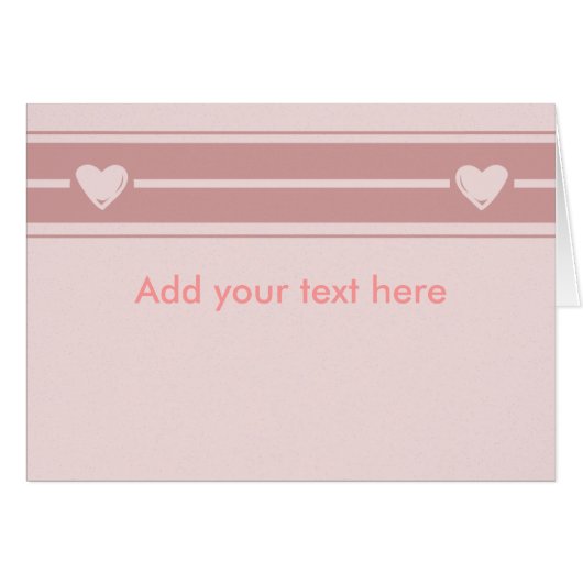Heart Design Customized Card (Front Horizontal)