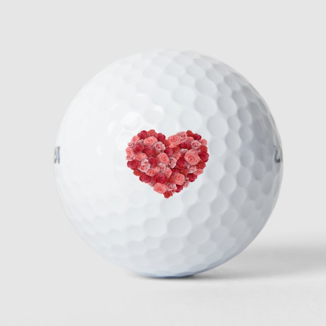 Heart Design Golf Balls (Front)