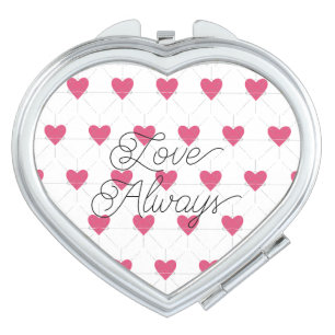 Heart design illustration compact mirror
