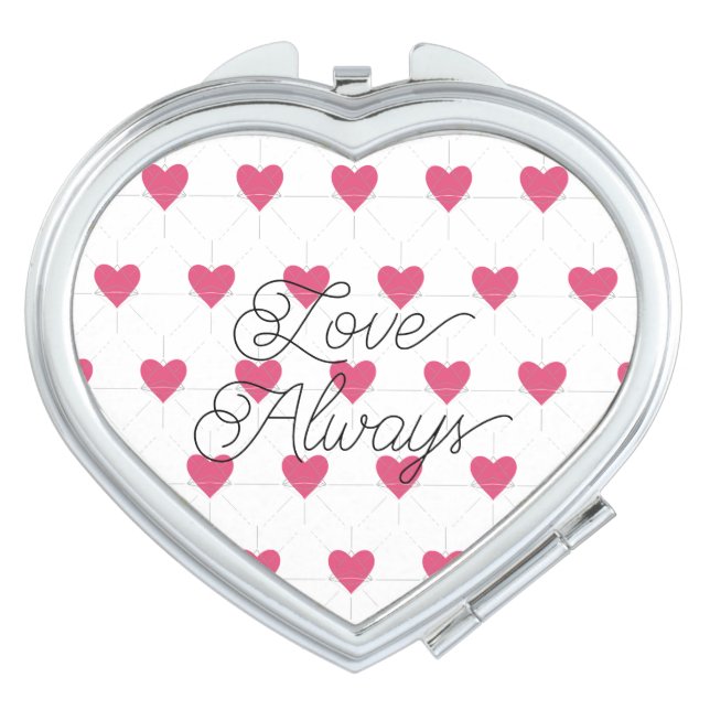 Heart design illustration compact mirror (Front)