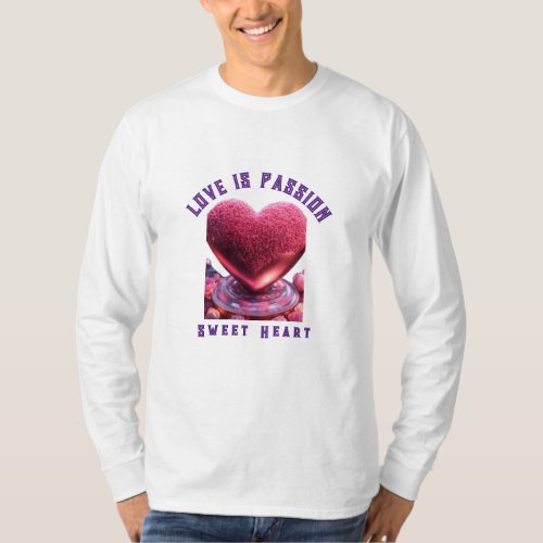 Heart design in perfect pink colour T_Shirt