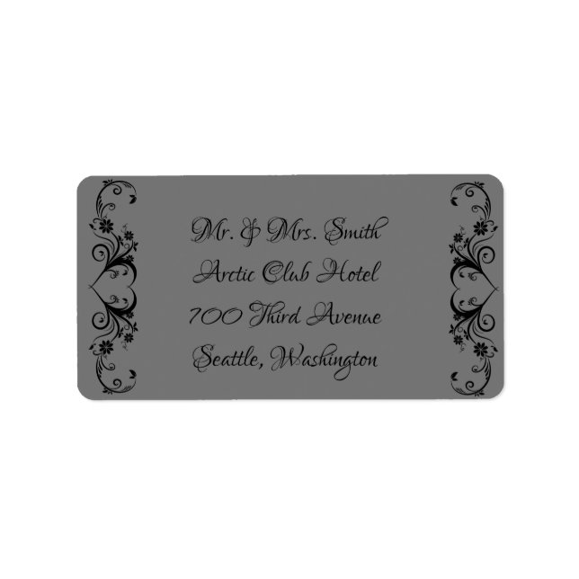 Heart design label (Front)