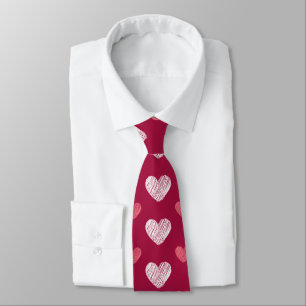 Heart Design Men’s Necktie