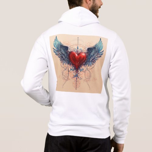 Heart Design Outline Hoodie