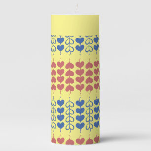 Heart Design Pillar Candle