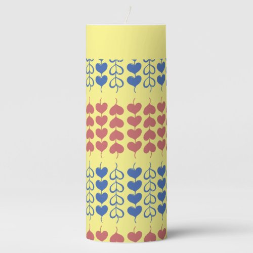 Heart Design Pillar Candle