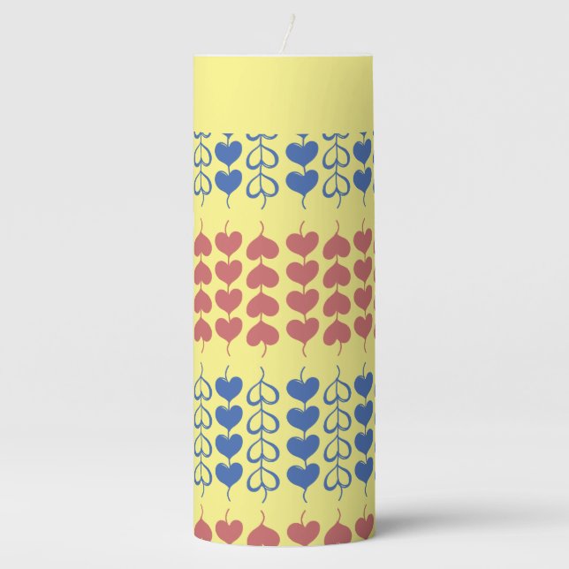 Heart Design Pillar Candle (Front)