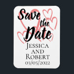 Heart design save the date magnet<br><div class="desc">Announce your big day with this cute magnet!</div>