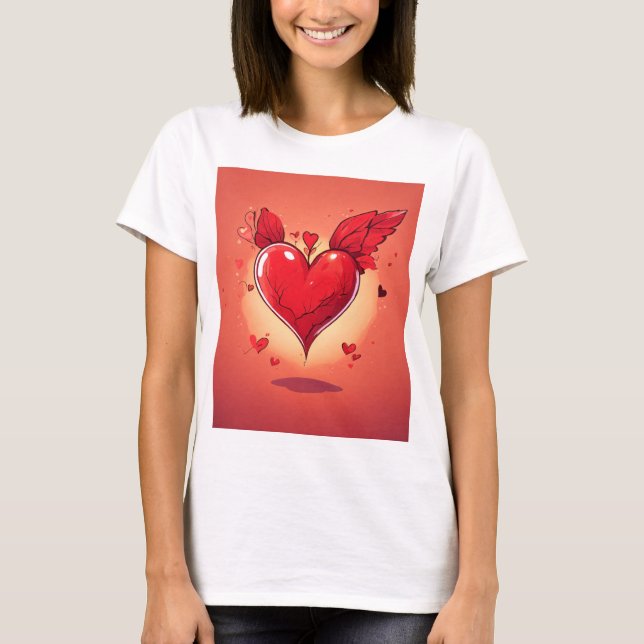 "Heart Design T-Shirt - Stylish and Unique Apparel (Front)