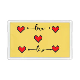 "Heart Design Vanity Tray – Elegant and Romantic O