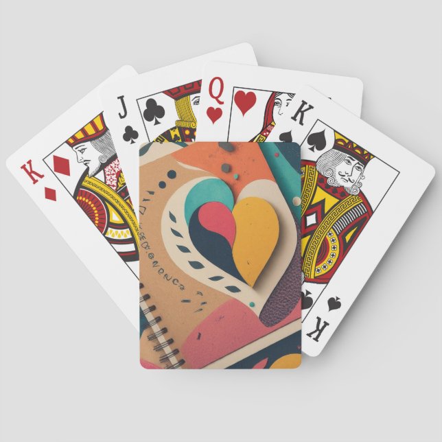 Heart-Designed Poker Cards (Back)