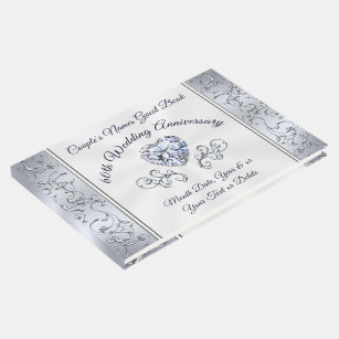 60th Wedding Anniversary - Guest Book: 60 Years Married - Diamond Wedding  Decorations - Guestbook with a beautiful poem from the couple, pages for