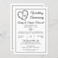 Heart Diamonds 25th Wedding Anniversary Party