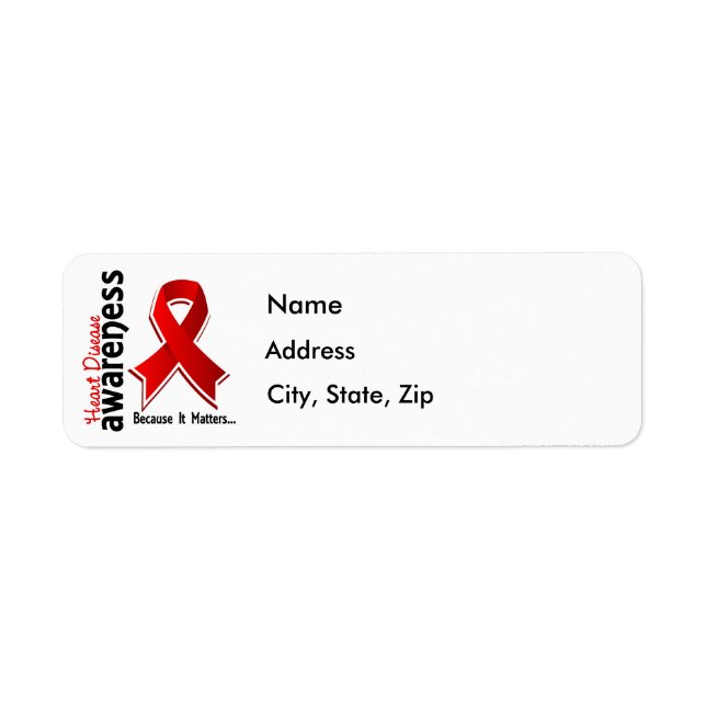 Heart Disease Awareness 5 Label (Front)