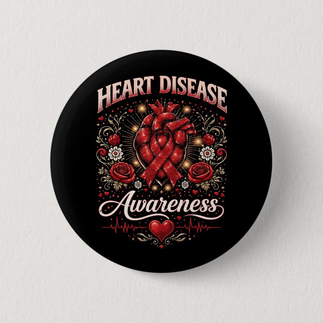 Heart Disease Awareness Button (Front)