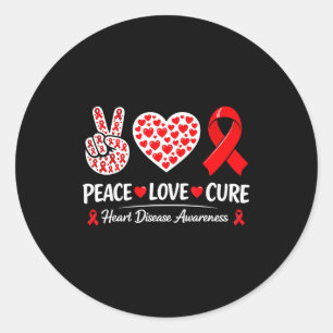 Heart Disease Awareness  Classic Round Sticker