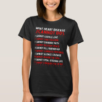 Heart Disease Awareness Fighter Warrior Ribbon T-Shirt