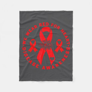 Heart Disease Awareness Fleece Blanket