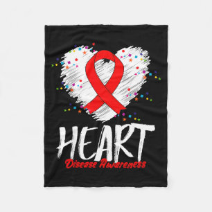 Heart Disease Awareness Fleece Blanket