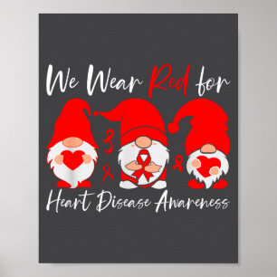 Heart Disease Awareness Gnome  Poster