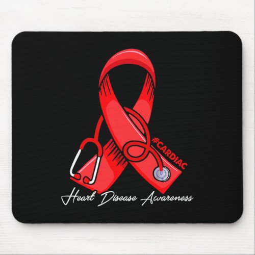 Heart Disease Awareness Go Red Cardiologist Nurse  Mouse Pad