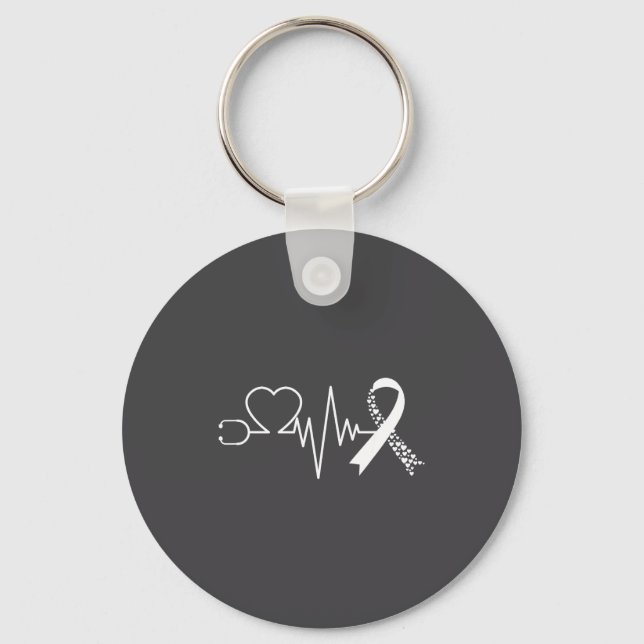 Heart Disease Awareness Go Red In February Health  Keychain (Front)