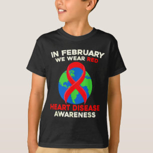 Heart Disease Awareness Go Red In February Health T-Shirt
