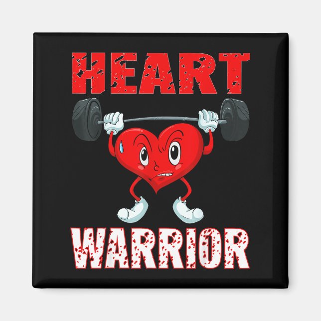 Heart Disease Awareness Heart Warrior Wear Red Hea Magnet (Front)