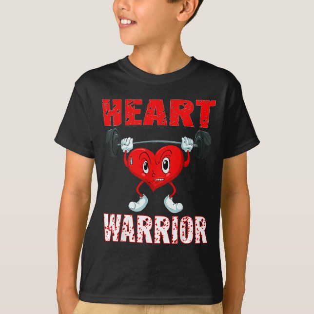 Heart Disease Awareness Heart Warrior Wear Red Hea T-Shirt (Front)