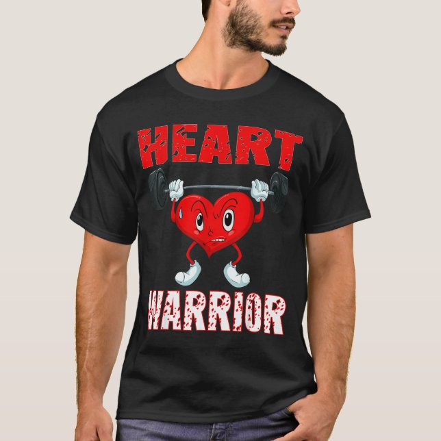Heart Disease Awareness Heart Warrior Wear Red Hea T-Shirt (Front)