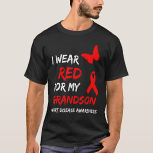 Heart Disease Awareness I Wear Red For My Grandson T-Shirt