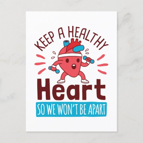 Heart Disease Awareness Keep a Healthy Heart Postcard