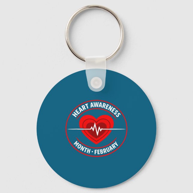 Heart Disease Awareness  Keychain (Front)
