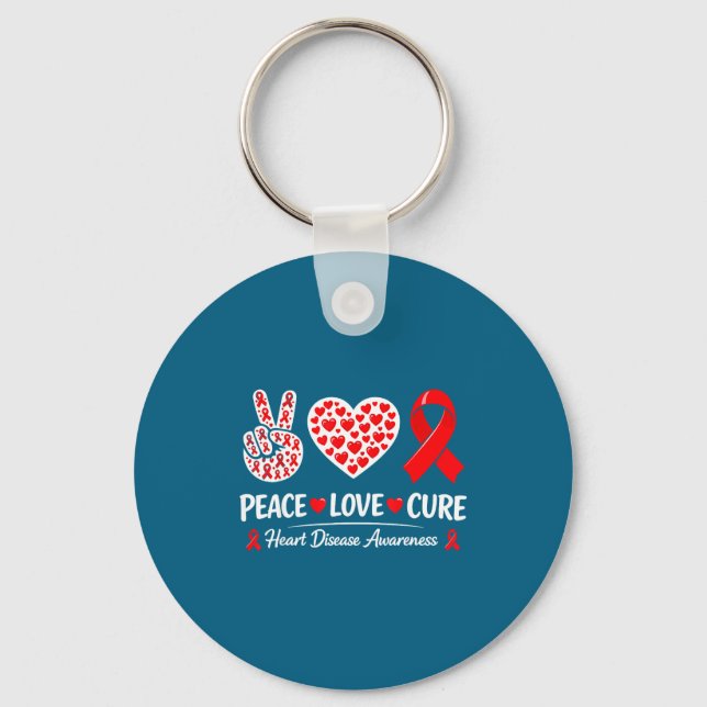 Heart Disease Awareness  Keychain (Front)