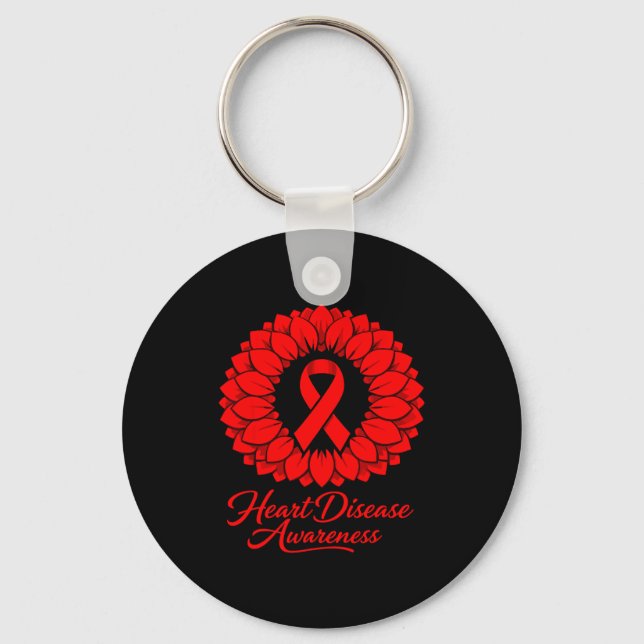 Heart Disease Awareness  Keychain (Front)