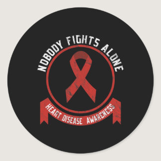 Heart Disease Awareness Month American Heart Healt Classic Round Sticker