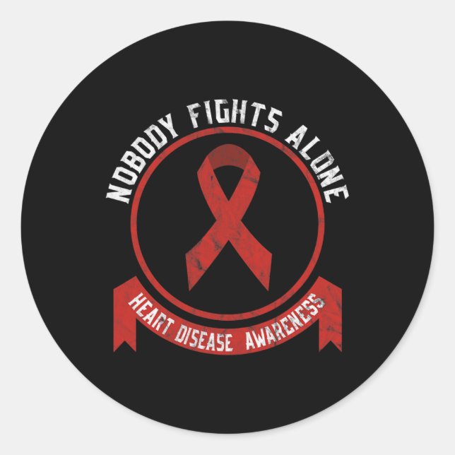 Heart Disease Awareness Month American Heart Healt Classic Round Sticker (Front)