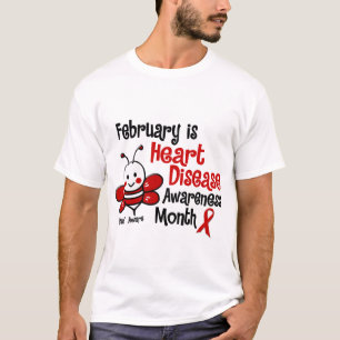 Heart Disease Awareness Month Bee 1.3 T-Shirt