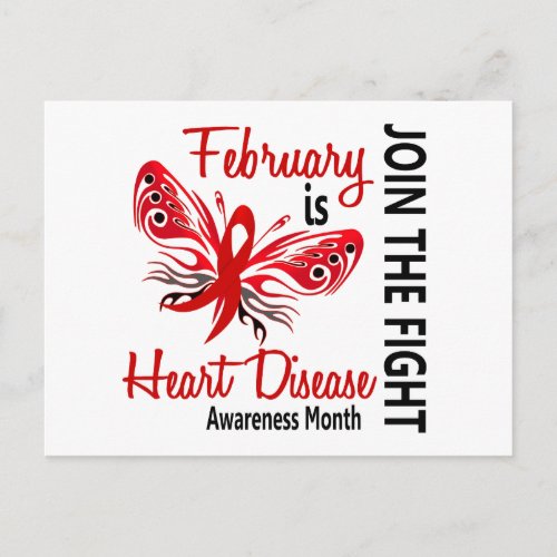 Heart Disease Awareness Month Butterfly 31 Postcard