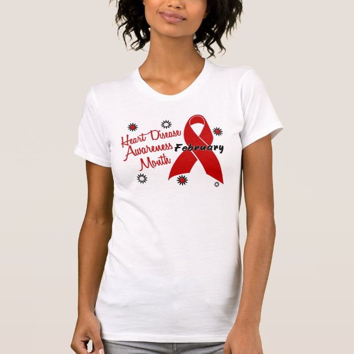 Heart Disease Awareness Month Ribbon 1.1 T shirt