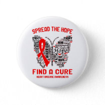Heart Disease Awareness Month Ribbon Gifts Button