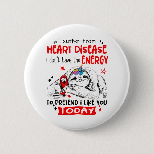 Heart Disease Awareness Month Ribbon Gifts Button